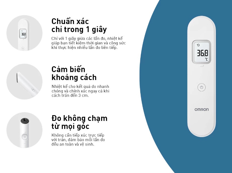 Nhiệt kế điện tử có thời gian đo chỉ 1 giây Nhiệt kế điện tử đo trán
