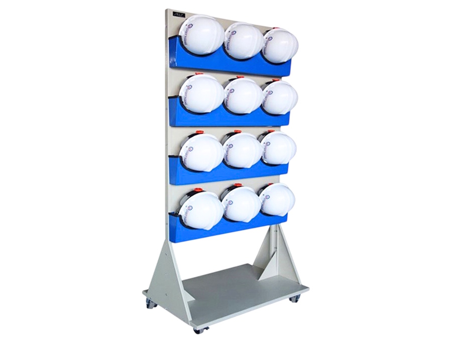 Kệ treo nón bảo hộ lao động dễ lắp ráp Kệ treo nón bảo hộ lao động