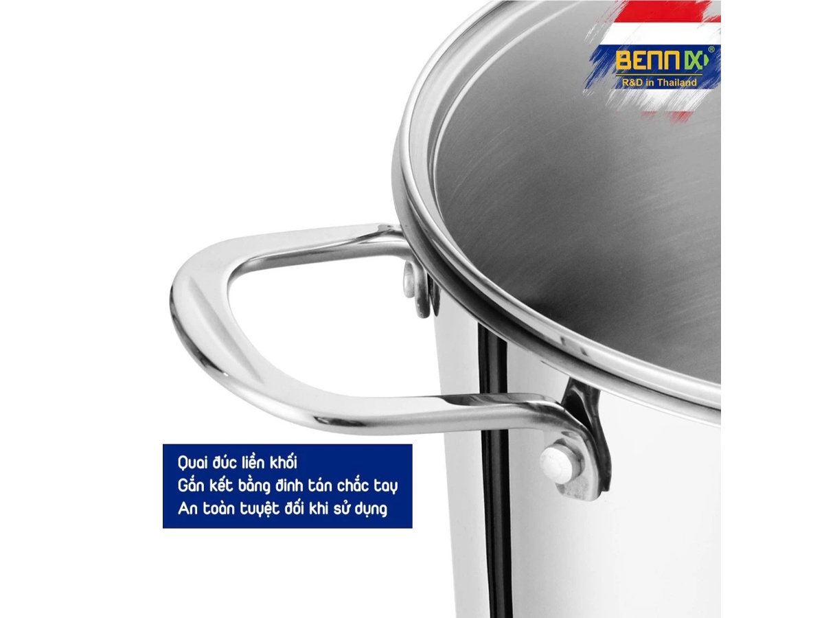 Nồi luộc gà Bennix có quai nồi chắc chắn Nồi luộc gà Bennix