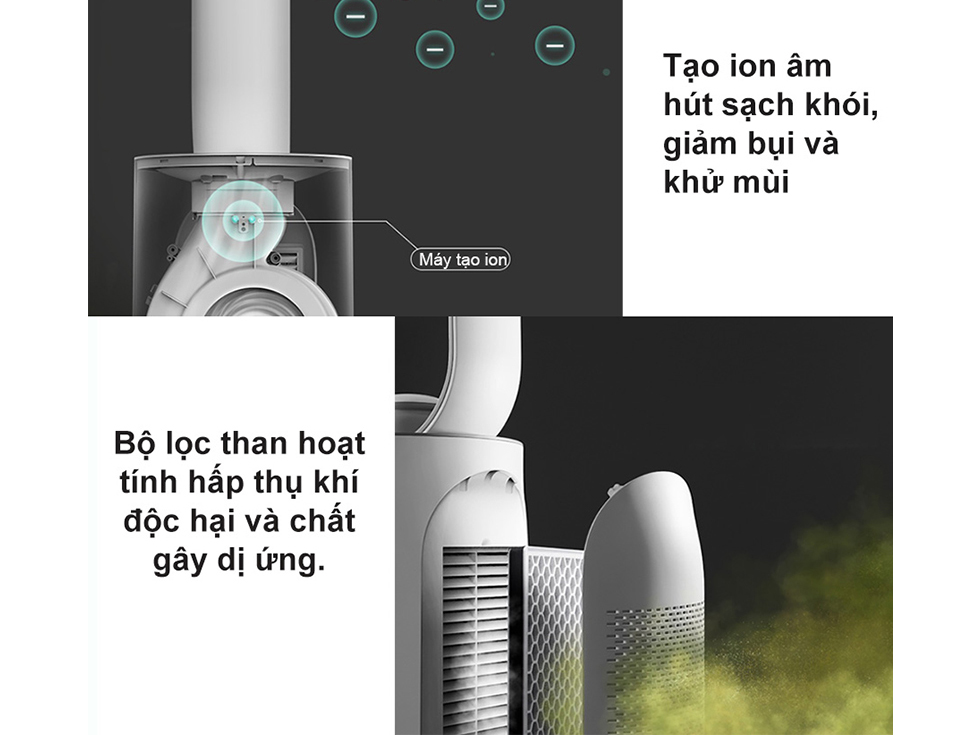 Quạt không cánh lọc không khí