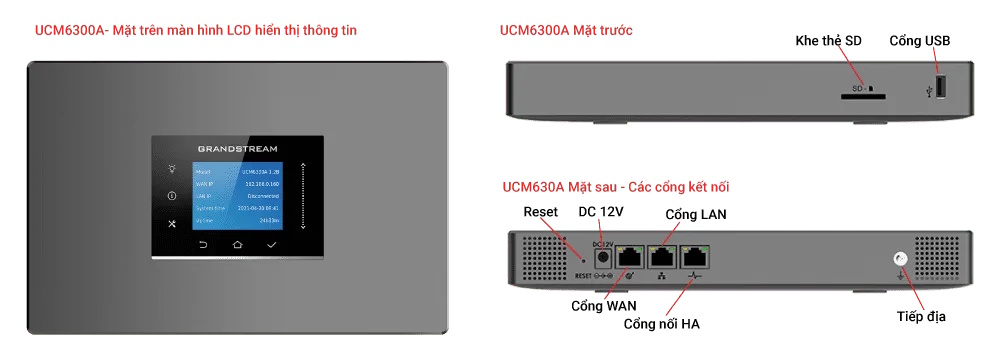 Tổng đài IP UCM6300A kết nối đa điểm Tổng đài IP UCM6300A