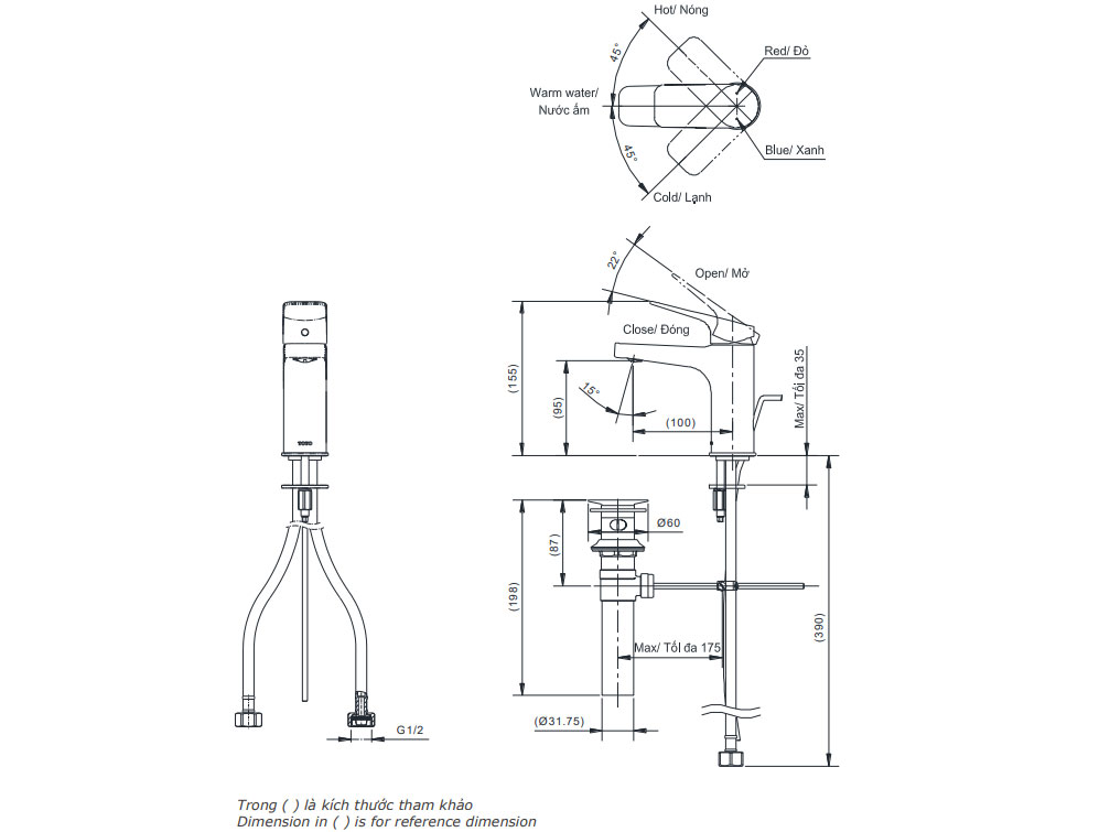 Vòi chậu Toto TTLR302F-1NR Vòi chậu Toto TTLR302F-1NR