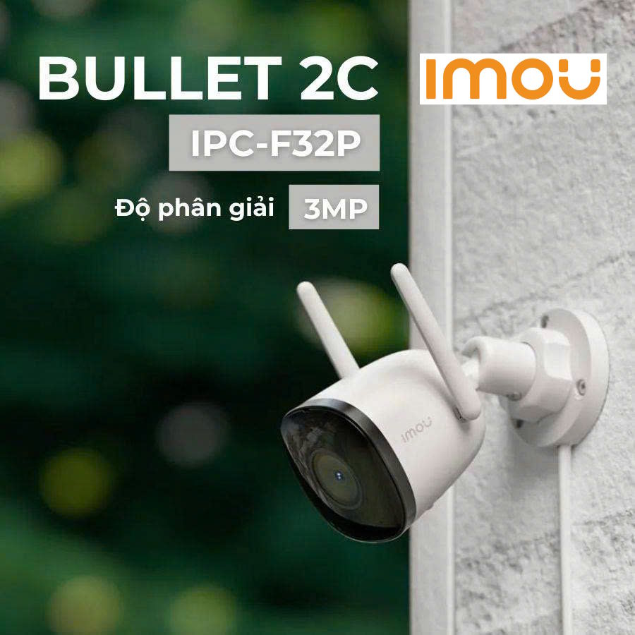 Thiết kế chắc chắn, bền bỉ với thời gian Camera Wifi ngoài trời 3MP IMOU IPC-F32P
