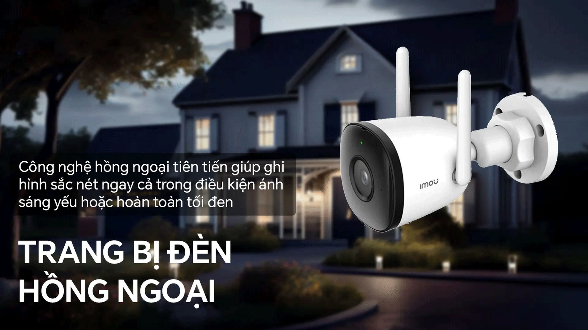 Quan sát ban đêm rõ ràng với hồng ngoại 30m Camera Wifi IMOU IPC-F32P