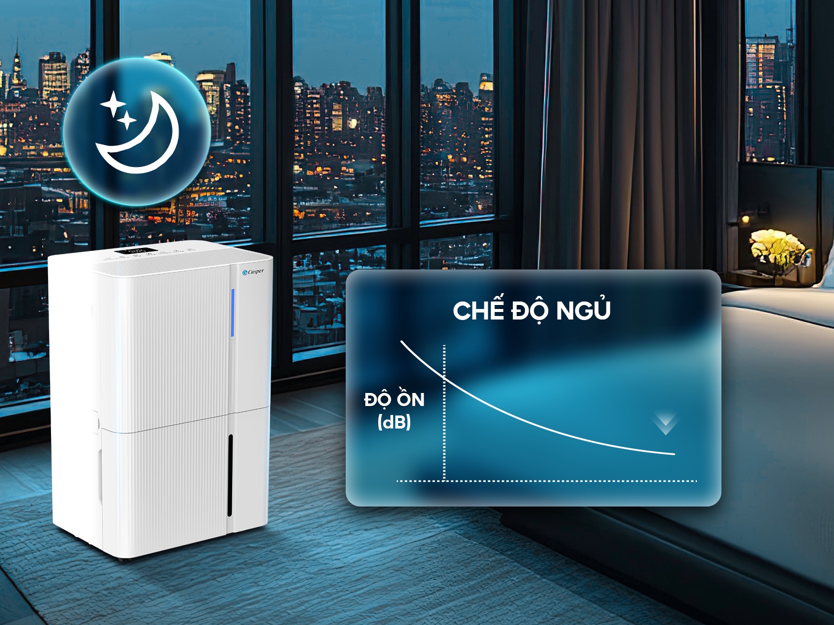 Máy hút ẩm dân dụng có chế độ ngủ Máy hút ẩm dân dụng