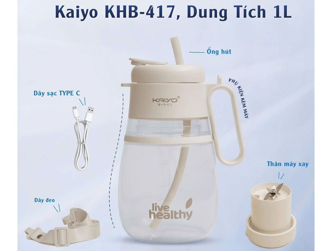 Máy xay sinh tố di động sạc qua cổng USB-C máy xay sinh tố di động