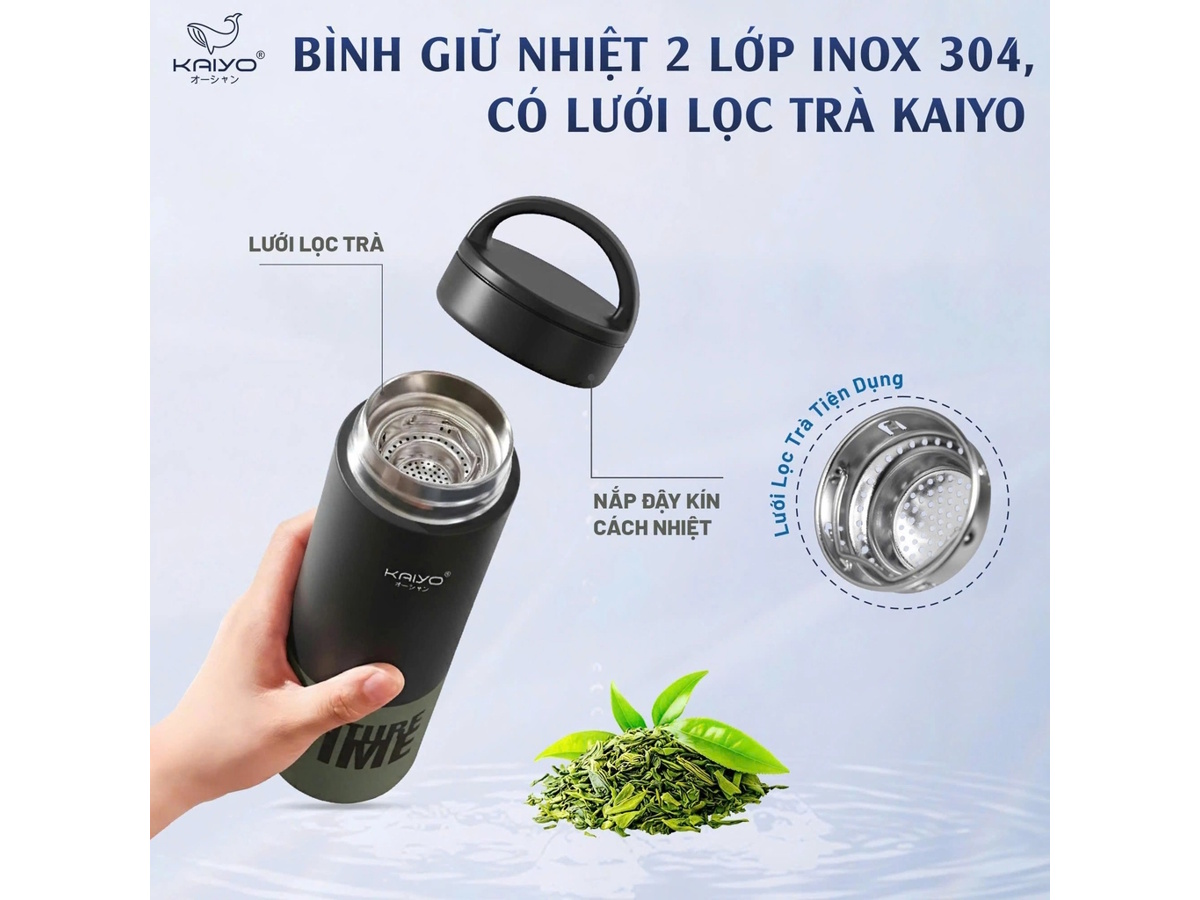 Bình giữ nhiệt hai lớp inox 304 Kaiyo KVF-6940 / KVF-6933 / KVF-1532