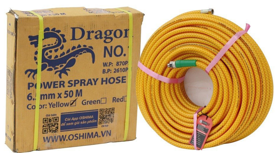 Dây xịt áp lực Dragon 6.5mm x 50m Dây xịt áp lực Dragon 6.5mm x 50m