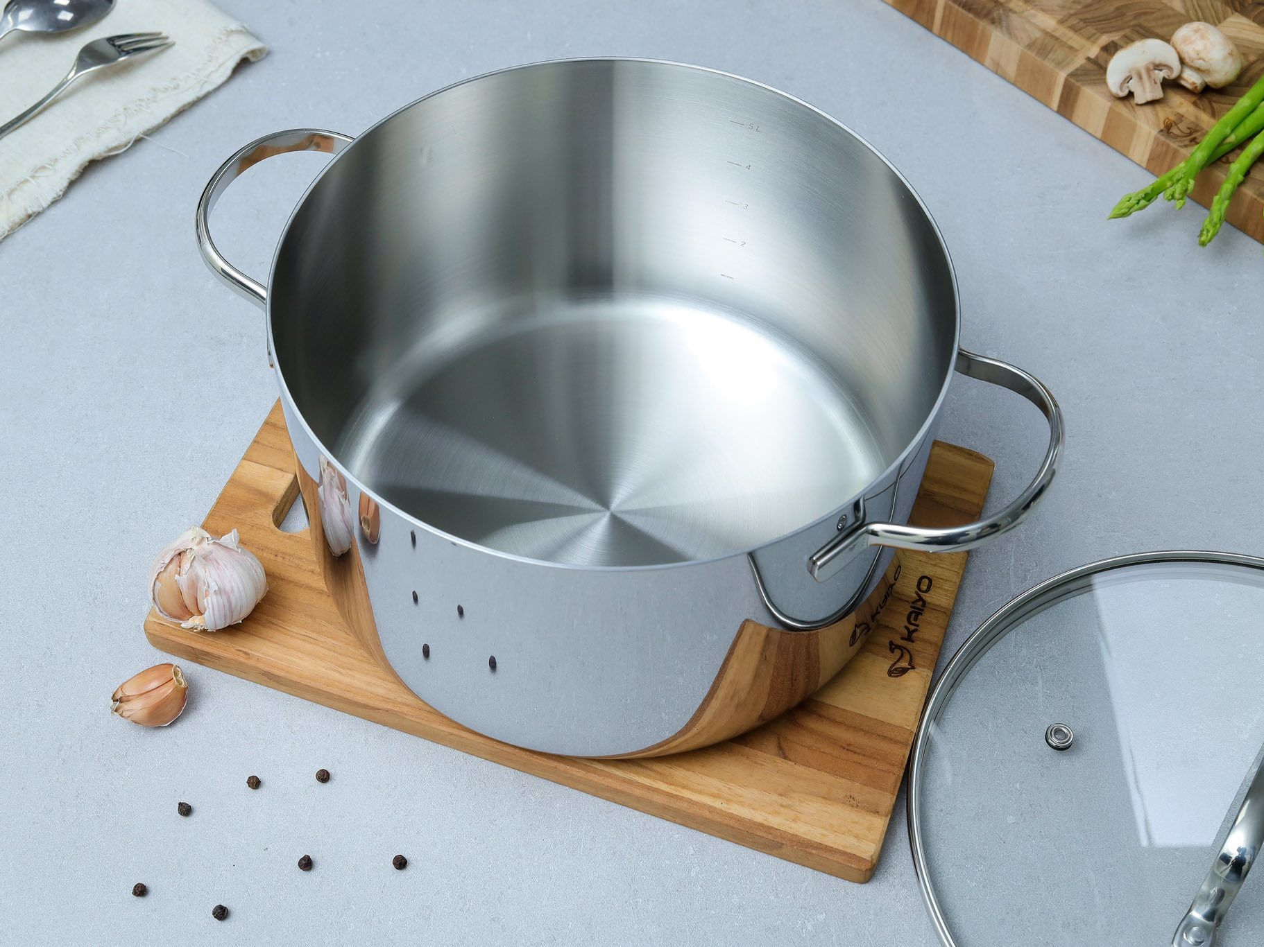 Nồi inox thân đáy liền Kaiyo 24cm KIC-6858