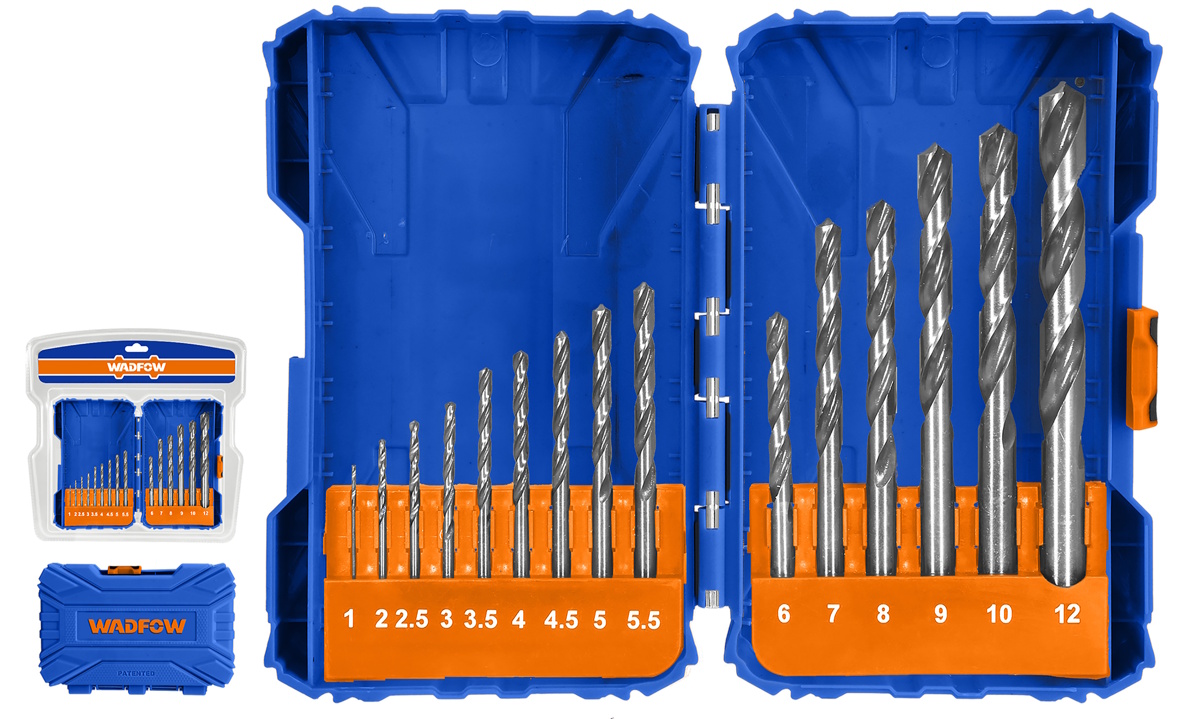 Bộ 15 mũi khoan kim loại HSS Wadfow WTD6515
