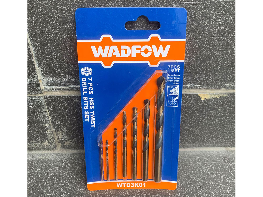 Bộ 7 mũi khoan xoắn ốc HSS WadFow WTD3K01