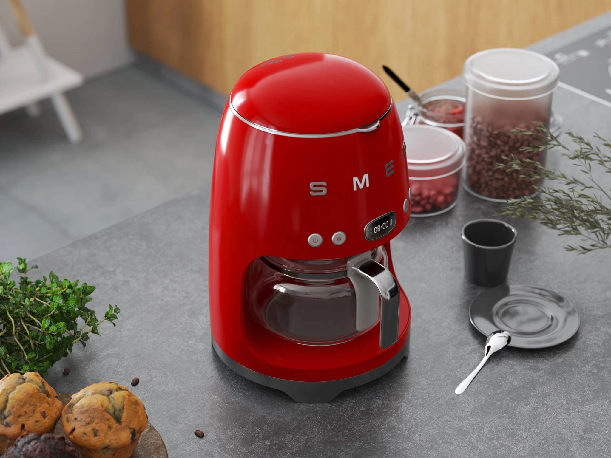 Máy pha cà phê SMEG DCF02RDEU màu đỏ