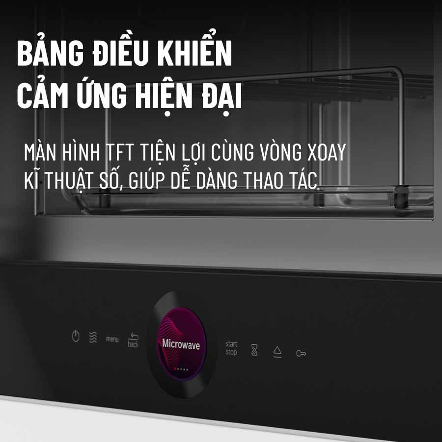 Điều khiển cảm ứng TFT hiện đại, thao tác dễ dàng Lò vi sóng Bosch BEL7321B1