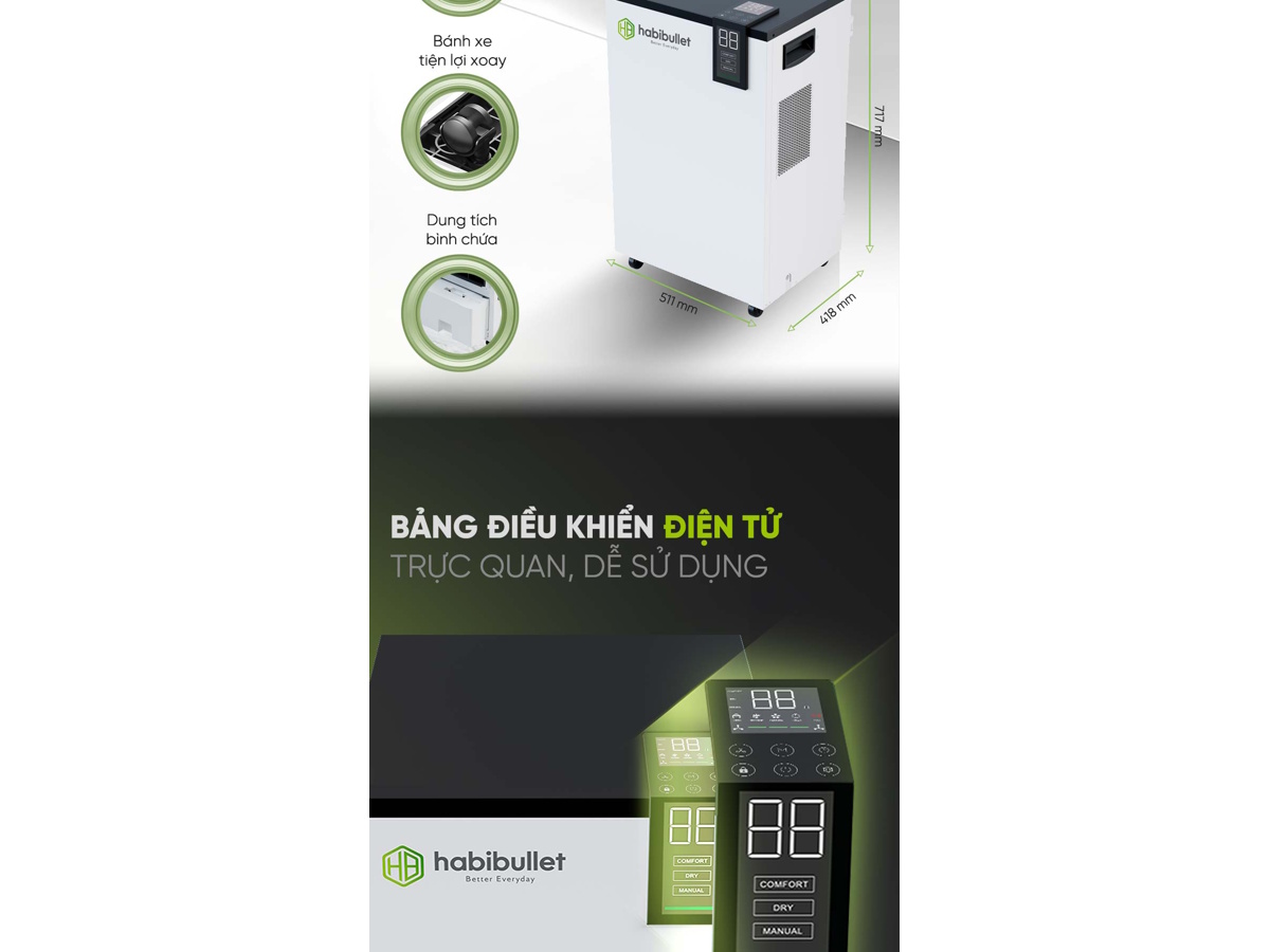 Máy hút ẩm Habibullet 