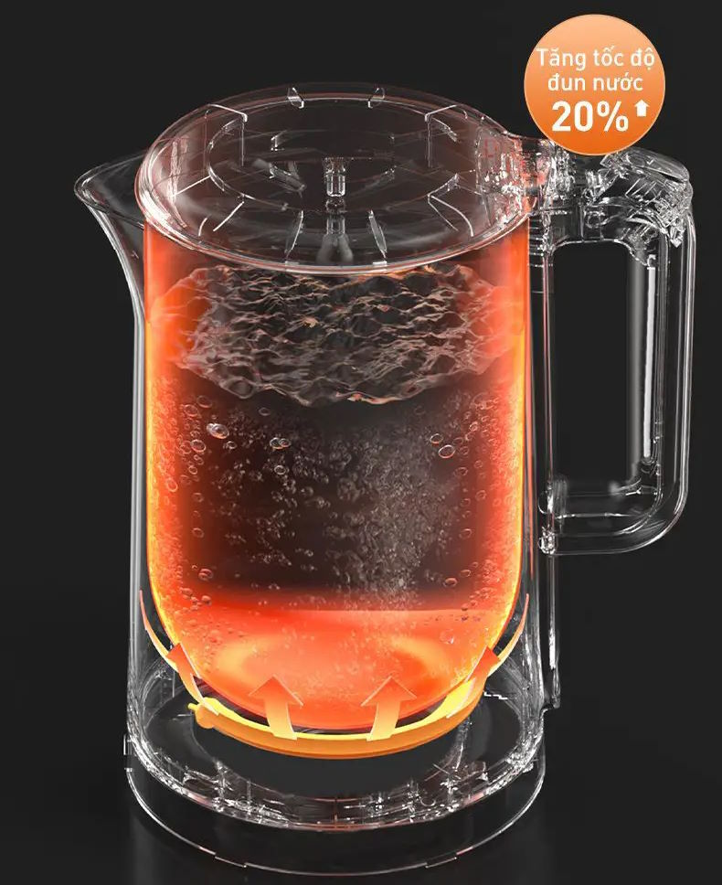 Đáy chữ U độc quyền – Gia nhiệt 3D, rút ngắn thời gian đun sôi Ấm đun siêu tốc Joyoung JEK-188