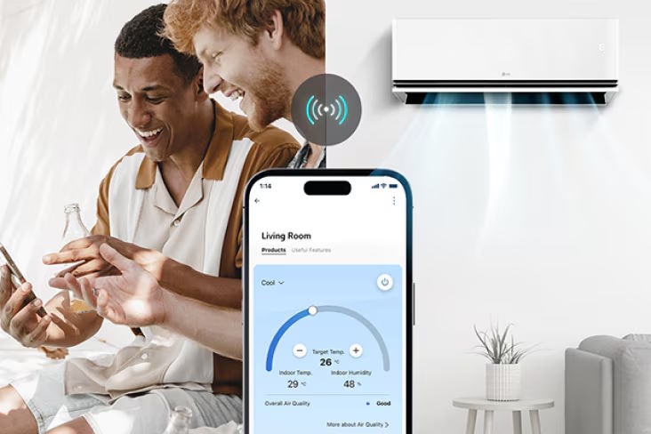Kết nối LG ThinQ – Điều khiển mọi lúc, mọi nơi Máy lạnh LG