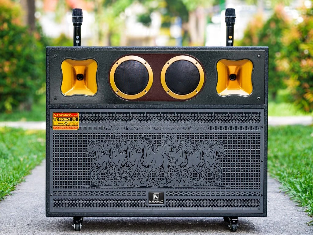 Loa kéo bình và điện Nanomax BN-2026 Bass đôi 40cm 2250w