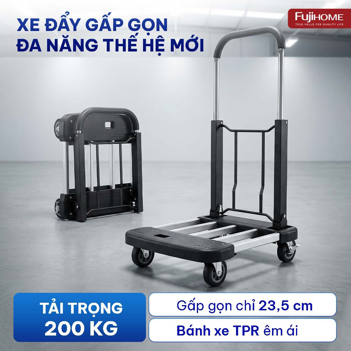 Xe đẩy gấp gọn đa năng Fujihome HTM-200