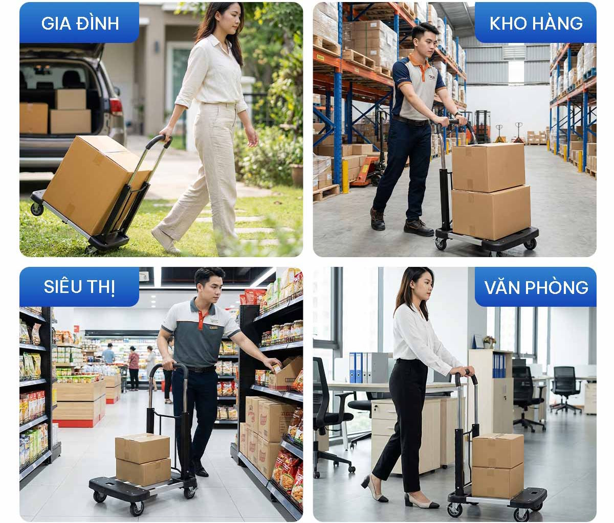 Xe đẩy gấp gọn đa năng Fujihome