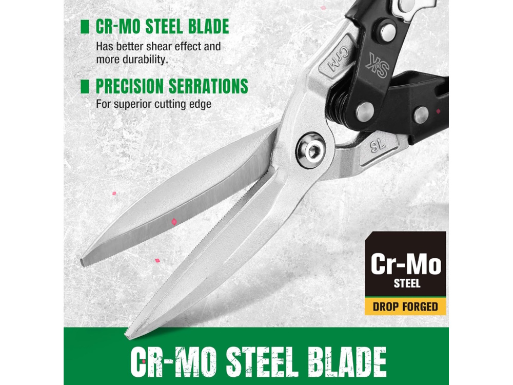 Kéo cắt tôn SK Tools làm từ thép Cr-Mo Kéo cắt tôn SK Tools