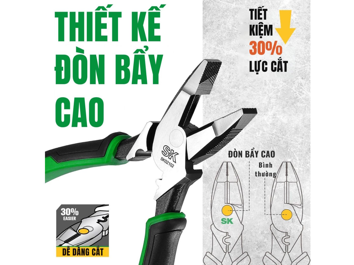 Kìm điện đa năng 9.5inch SK Tools SK02102