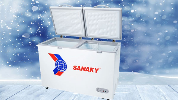 Tủ đông 1 ngăn Sanaky này có dung tích 270 lít 