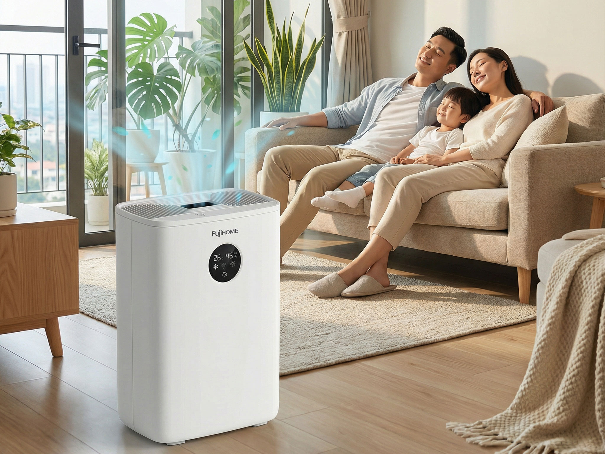 Máy hút ẩm nhỏ gọn, không chiếm nhiều diện tích Máy hút ẩm