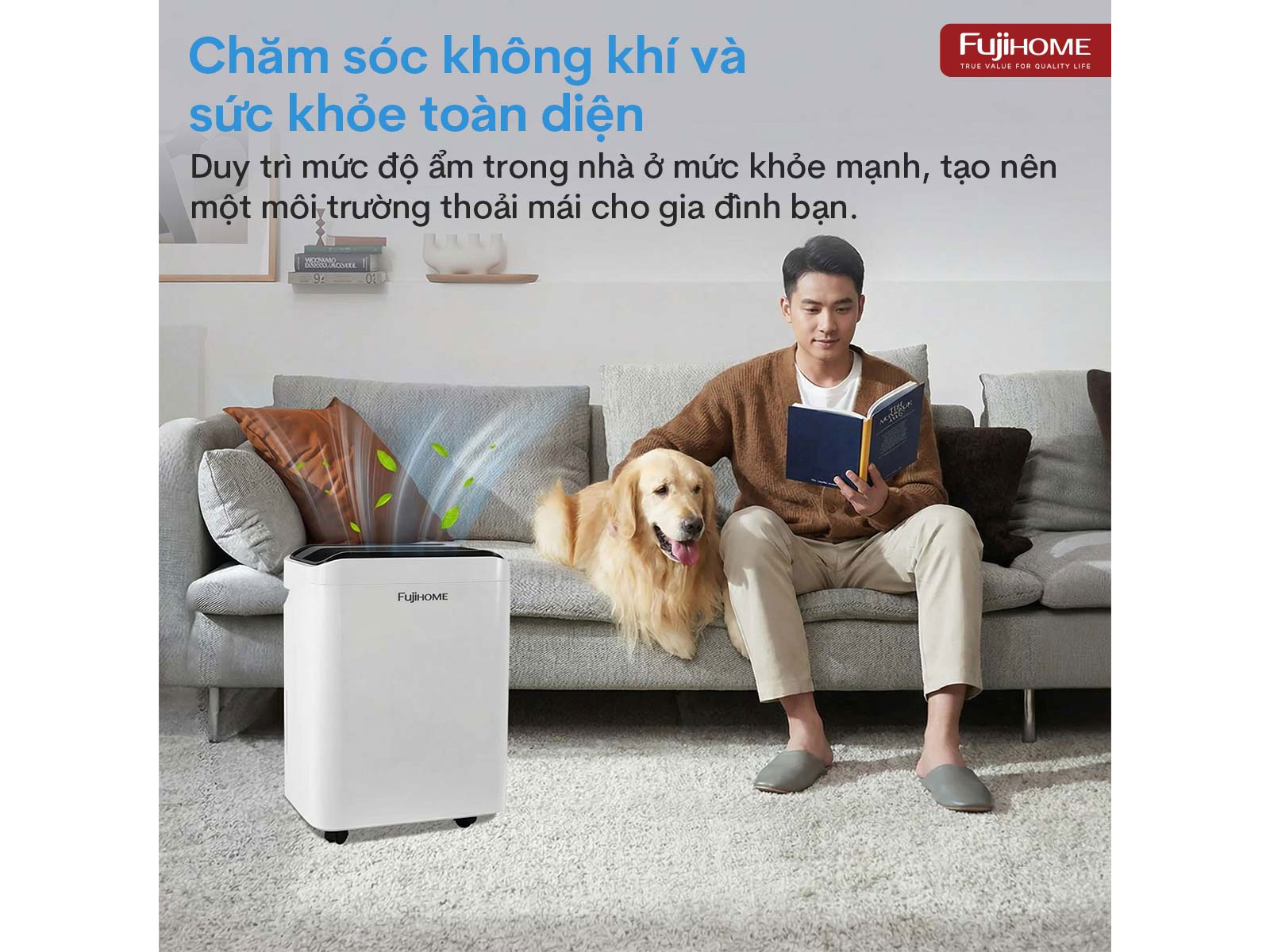 Máy hút ẩm dân dụng Fujihome DH35W-HEPA Máy hút ẩm dân dụng Fujihome DH35W-HEPA
