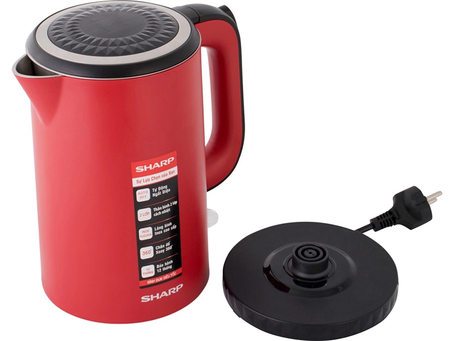 Bình đun siêu tốc có vỏ nhựa cách nhiệt Bình đun siêu tốc