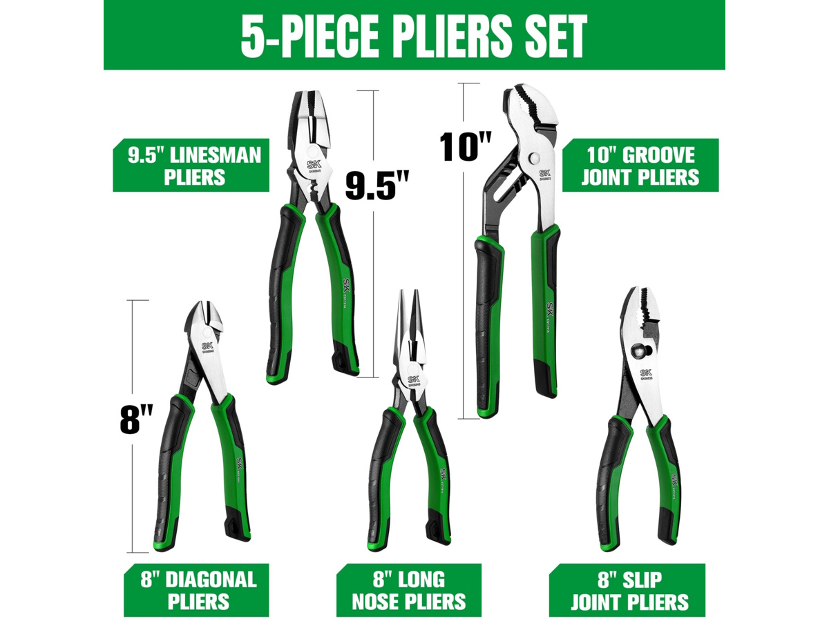SK Tools SK01458 đi kèm ba kìm nước V-Jaw SK Tools SK01458