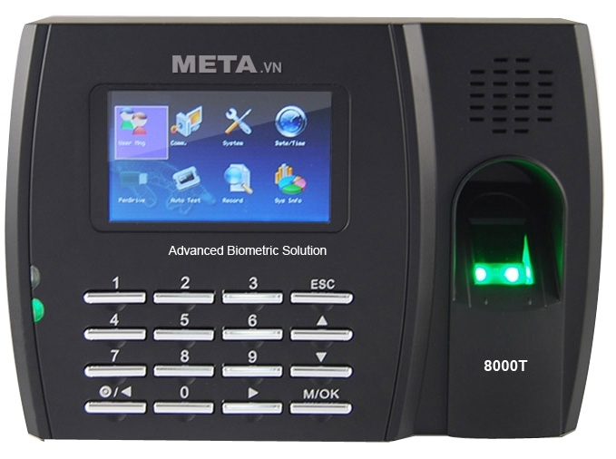 Máy chấm công vân tay, thẻ cảm ứng ZKTeco 8000T