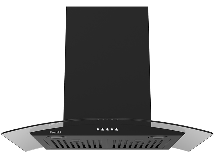 Máy hút mùi kính cong có công suất mạnh mẽ Máy hút mùi kính cong