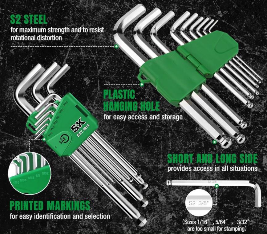 Lớp mạ bóng chống gỉ – Bền đẹp theo thời gian SK Tools SK01517