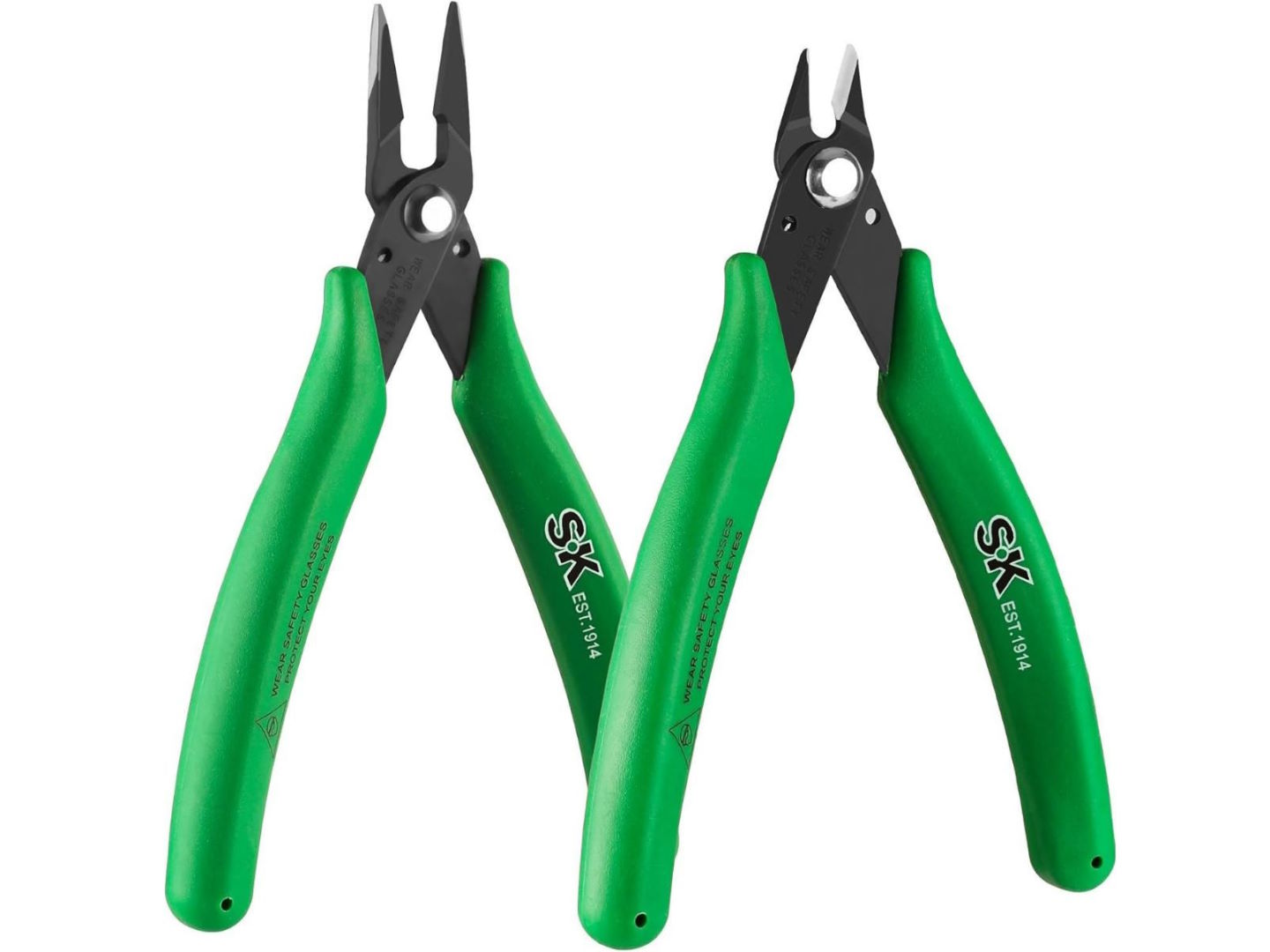 Bộ đôi công cụ thiết yếu cho kỹ thuật điện tử Bộ kìm cắt gọt và kìm mũi nhọn 2 chi tiết 5inch SK Tools SK02120