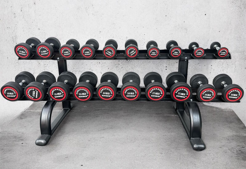 Kết cấu thép đúc bền bỉ, bọc cao su êm ái Tạ tay bọc cao su KingBox