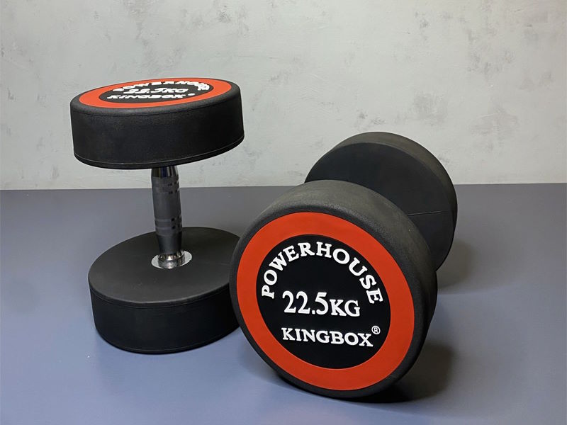 Tay cầm inox mạ crom chống trơn trượt Tạ tay bọc cao su KingBox