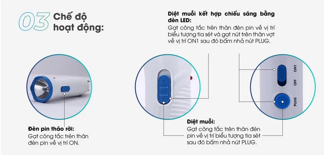 VBM RD.02 tháo rời được đèn pin VBM RD.02