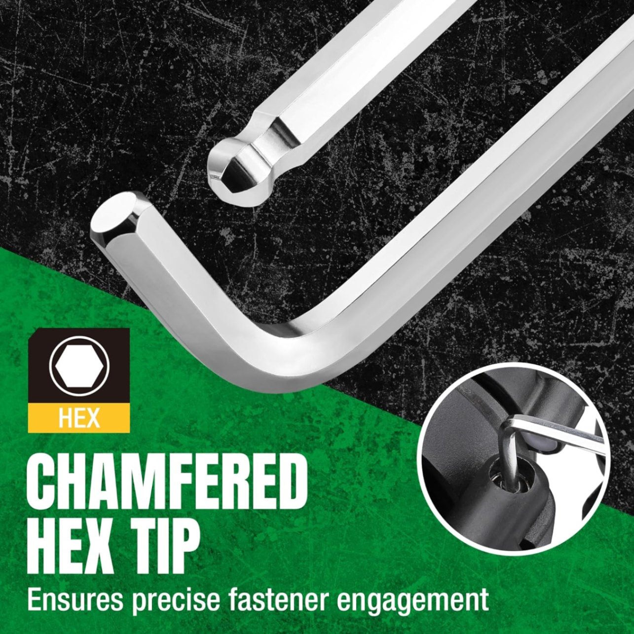 Đầu bi linh hoạt 25° – Làm việc dễ dàng trong không gian hẹp Bộ chìa vặn lục giác SK Tools SK01518