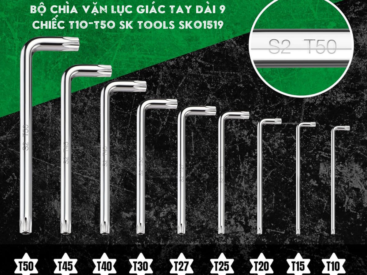 Hoàn thiện bền bỉ – Chống gỉ sét, dễ vệ sinh SK Tools SK01519