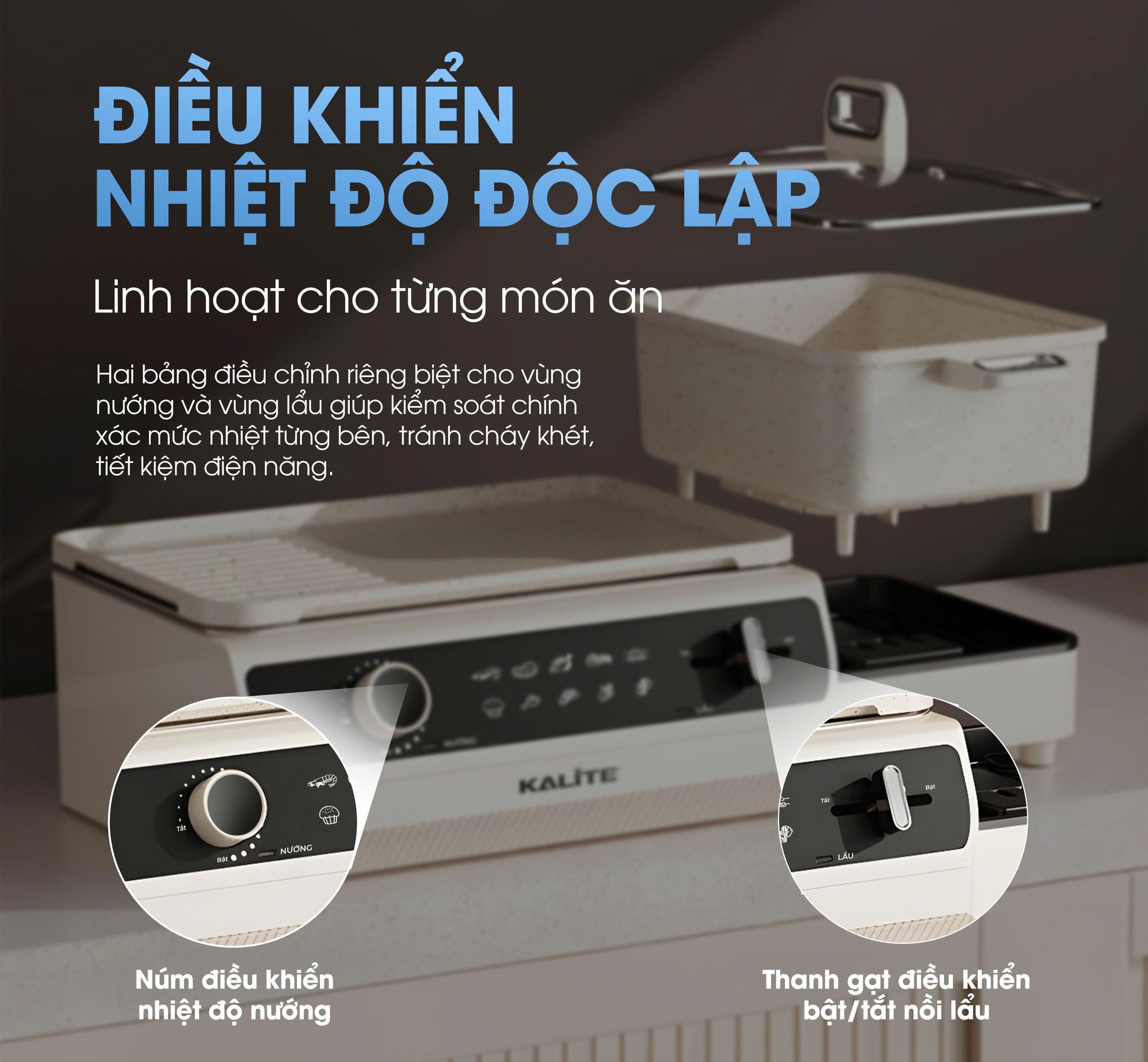 Nồi lẩu nướng Kalite KLG555