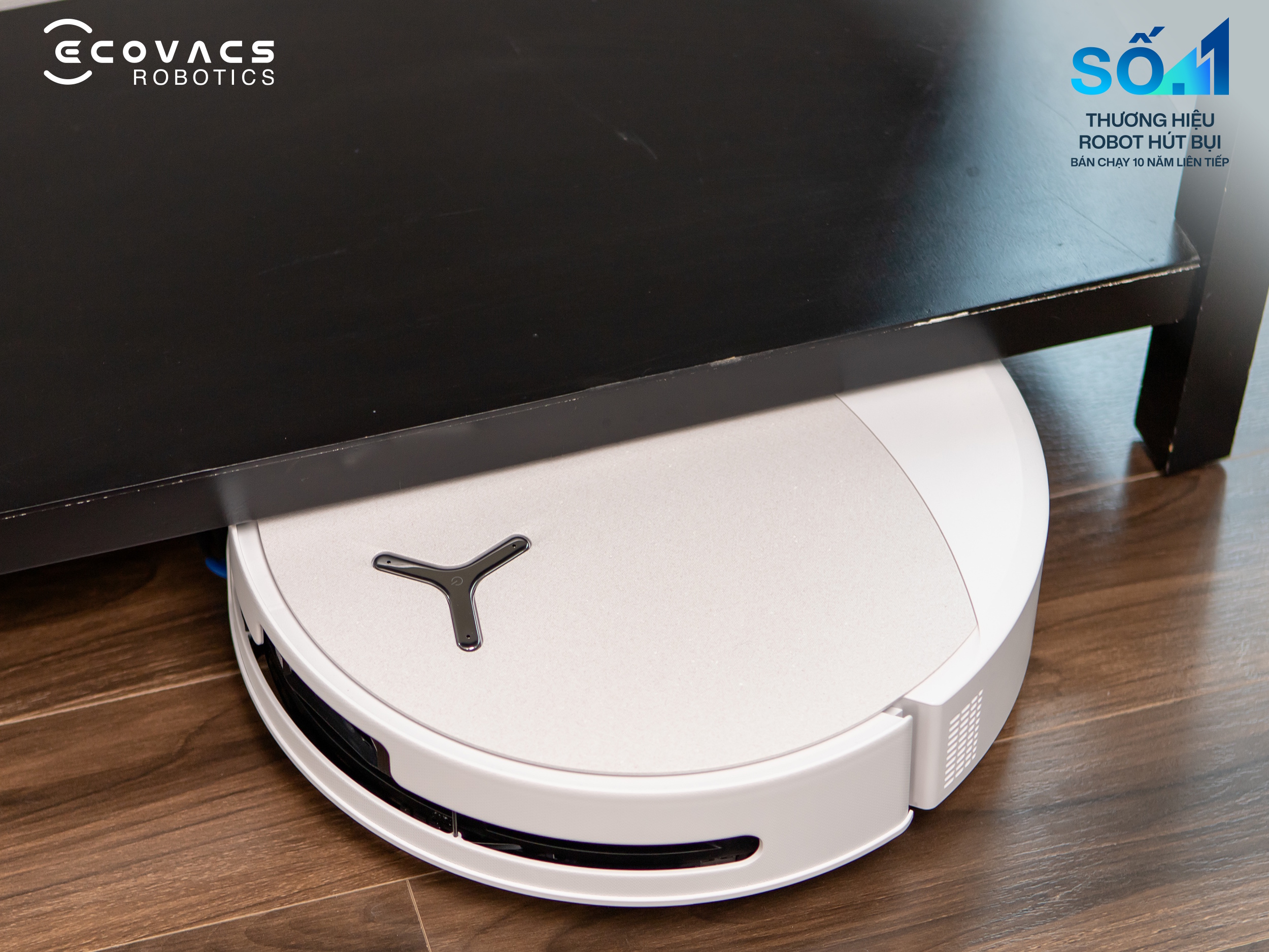 Robot hút bụi lau nhà có hệ thống tránh vật cản AI RGB Robot hút bụi lau nhà