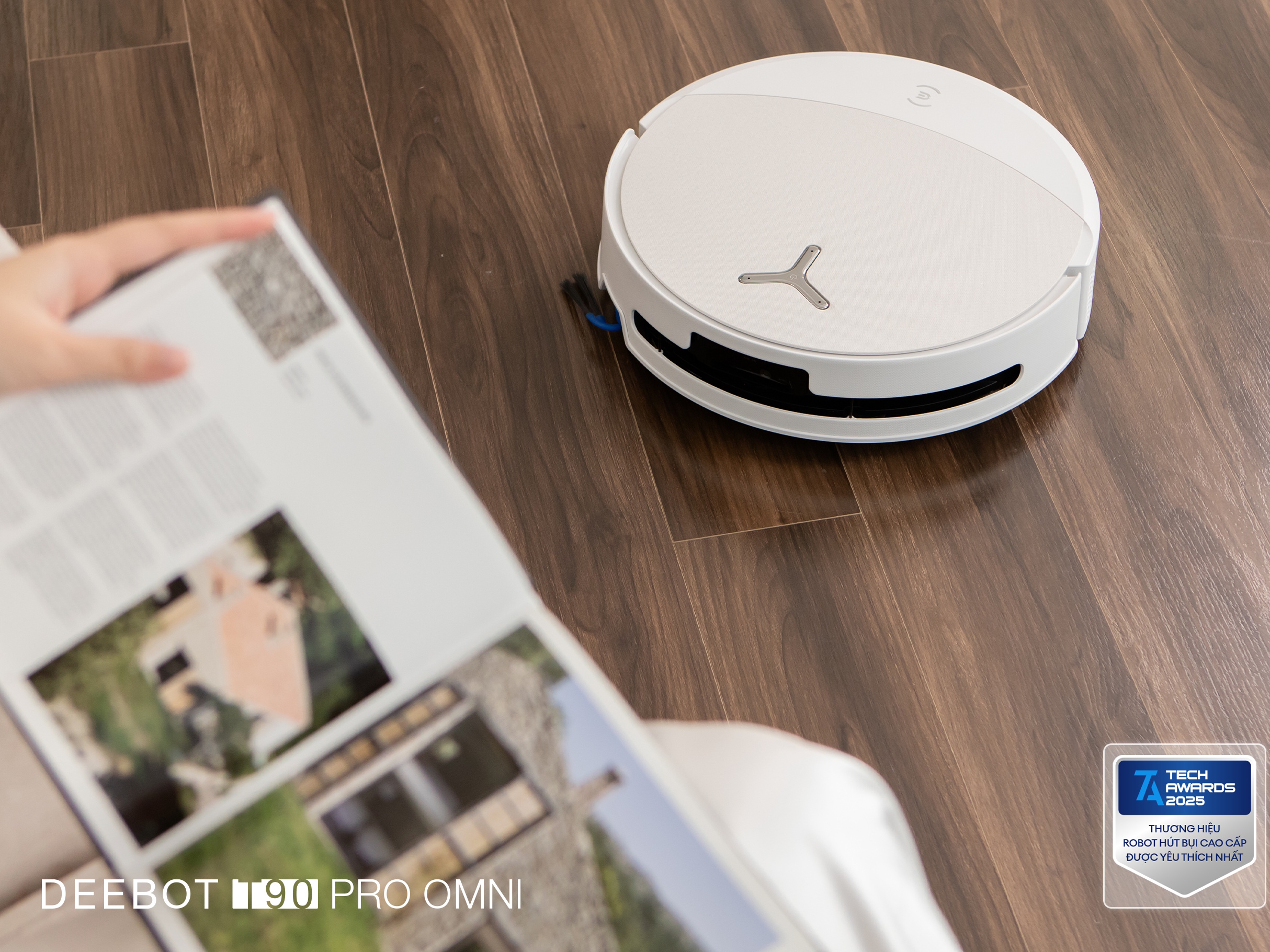 Ecovacs DEEBOT T90 Pro Omni điều chỉnh được nâng con lăn Ecovacs DEEBOT T90 Pro Omni