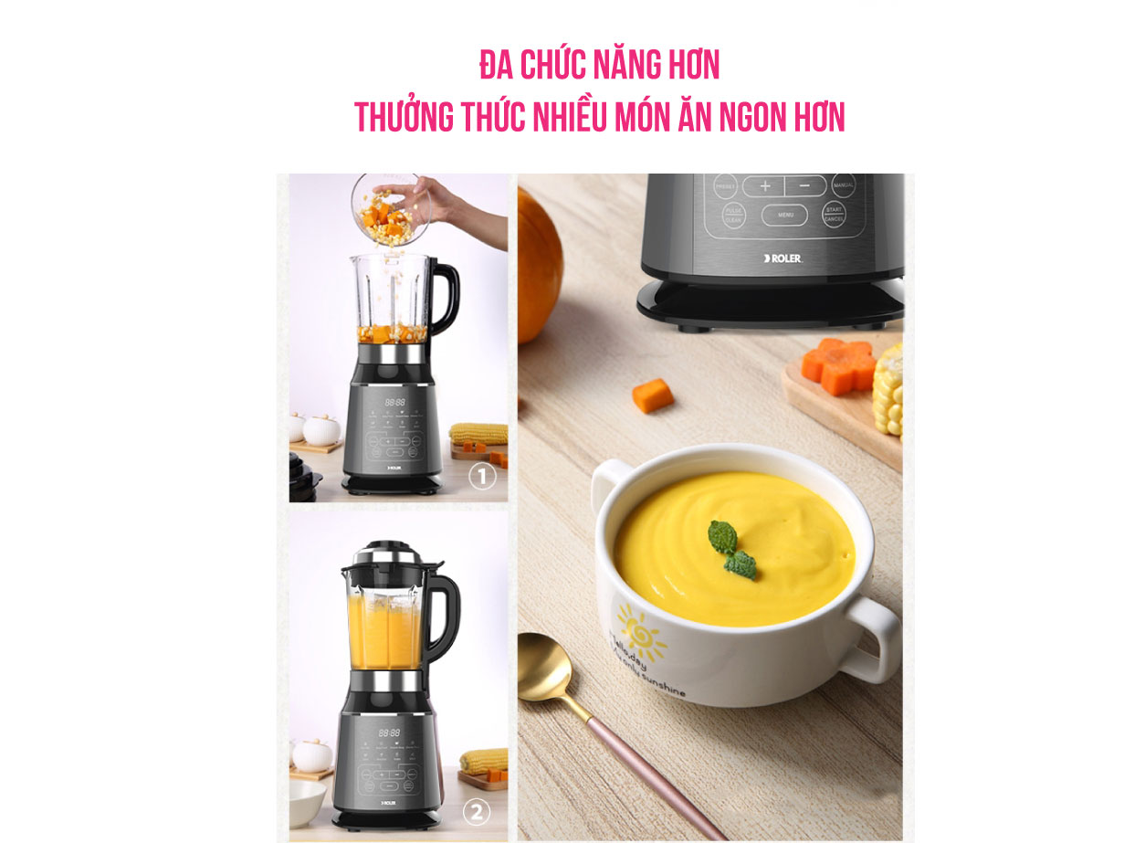 Máy làm sữa hạt đa năng lập trình sẵn menu tự động Máy làm sữa hạt đa năng