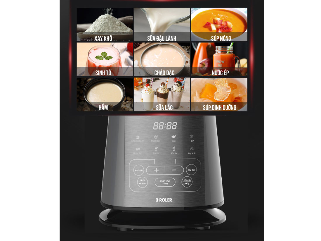 Máy làm sữa hạt Roler cso 10 chức năng Máy làm sữa hạt Roler