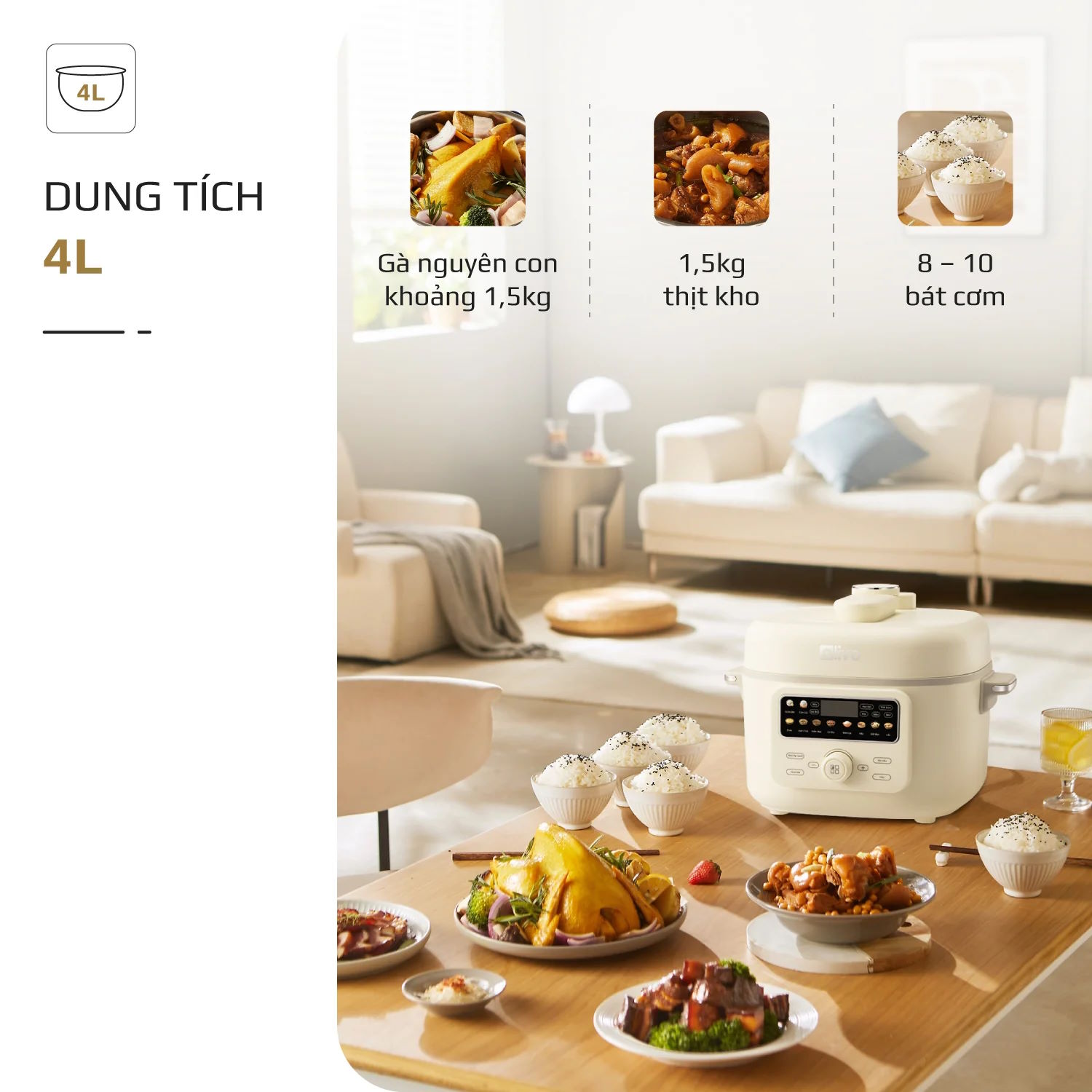 Nồi áp suất điện Olivo PC40