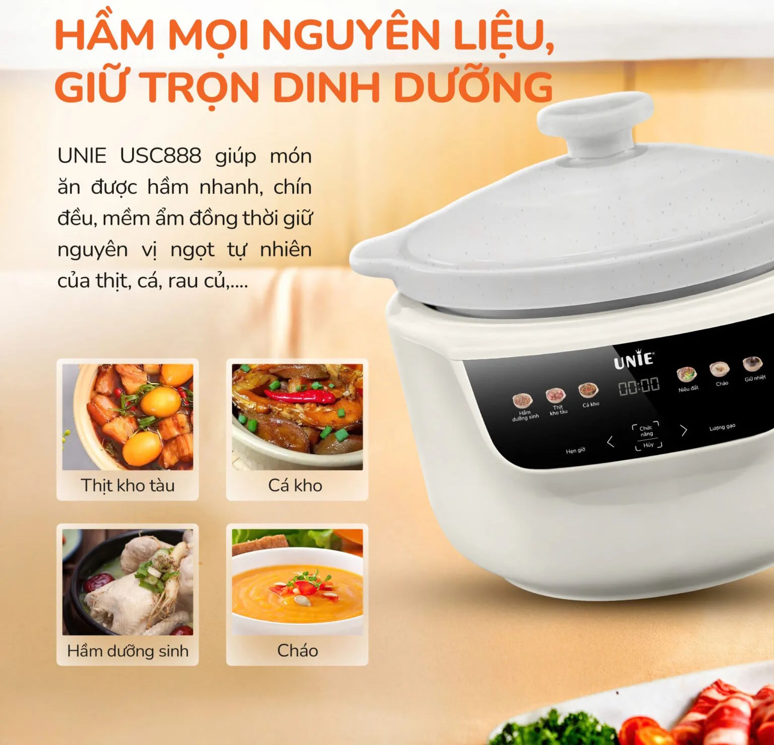 Nồi kho hầm dưỡng sinh Unie USC888