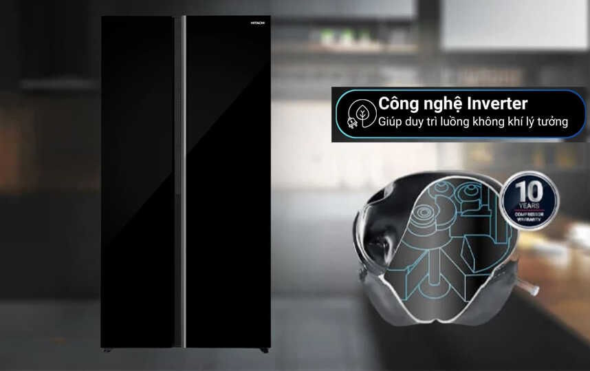 Tủ lạnh Side by Side Hitachi 653 lít HRSN9713ESAGBKVN