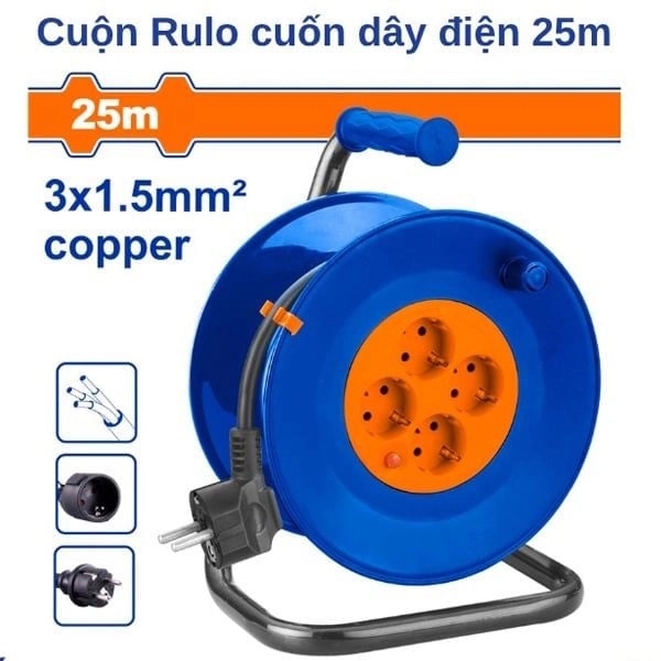Cuộn Rulo cuốn dây điện 25m Wadfow WEJ8380