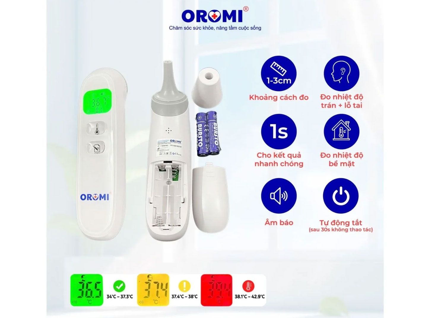 Nhiệt kế điện tử đo trán