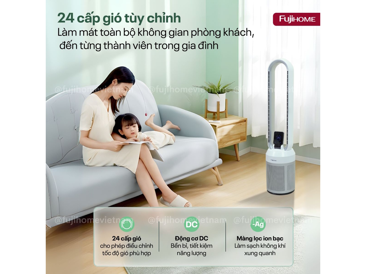 Quạt không cánh Fujihome  